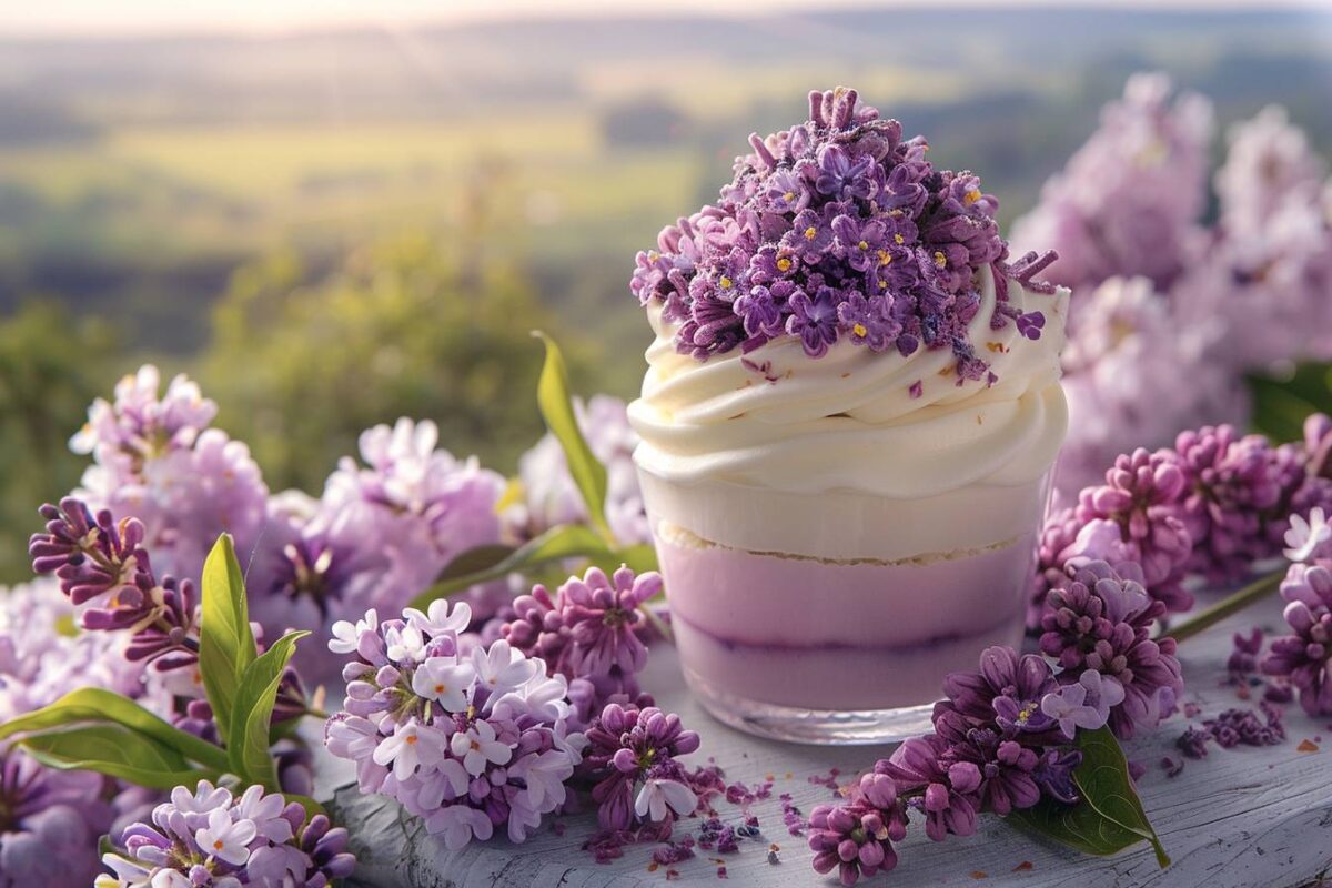 Créez une fin de repas mémorable avec ce dessert délicat à la fleur de lilas